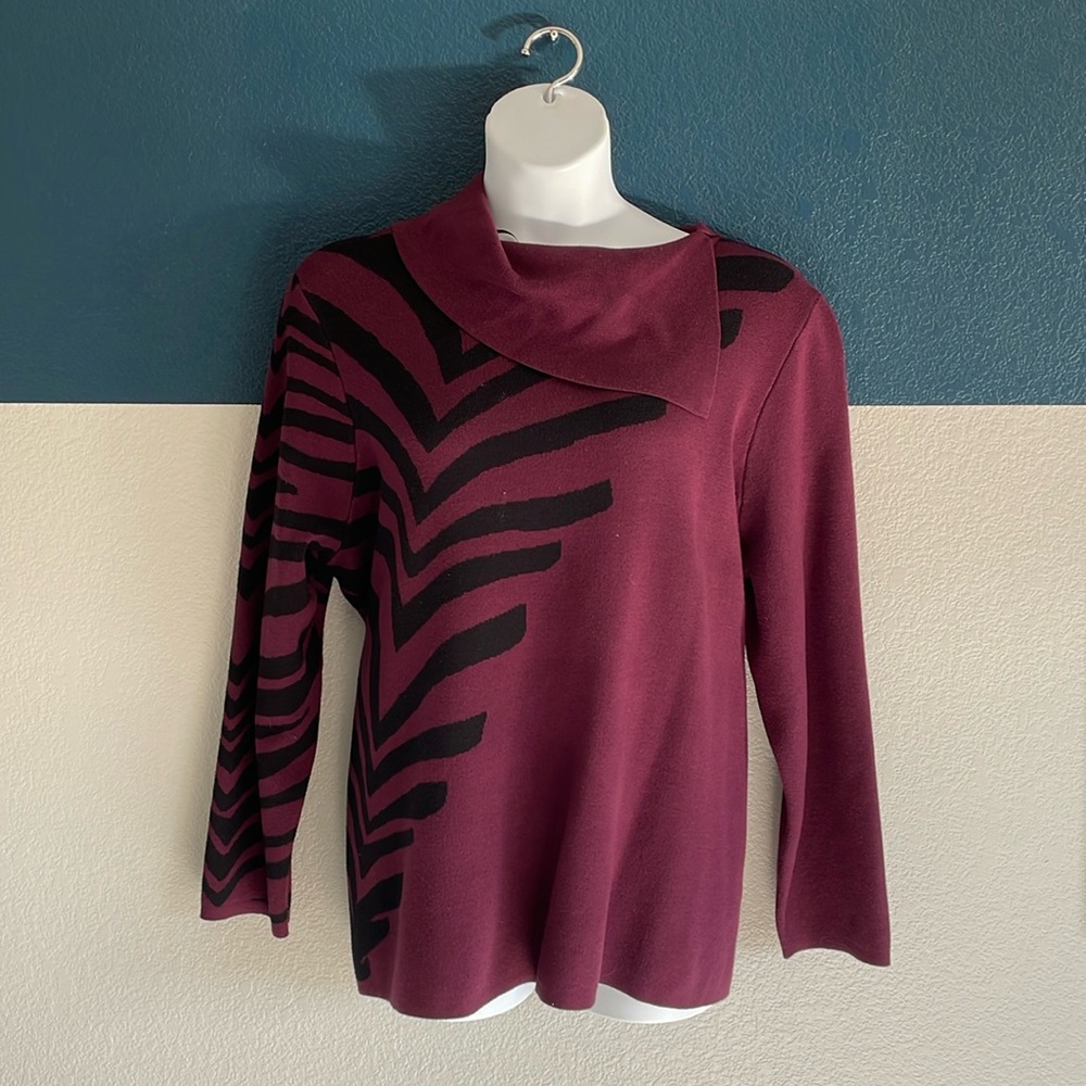 Investments Maroon & Black Sweater